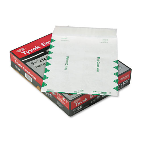 First Class Catalog Mailers, Dupont Tyvek, #12 1-2, Square Flap, Redi-strip Closure, 9.5 X 12.5, White, 100-box