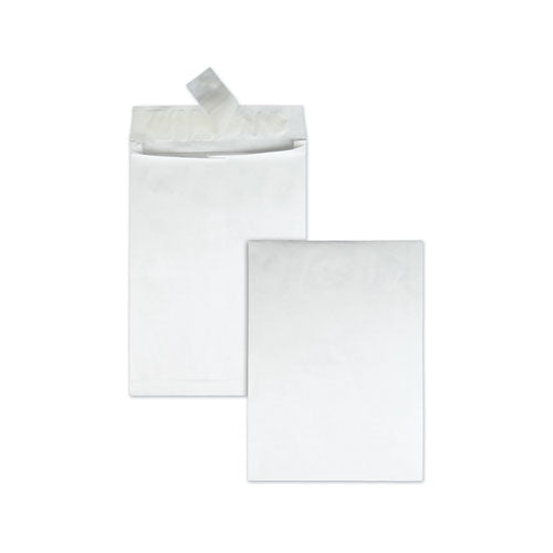 Lightweight 14 Lb Tyvek Open End 1.5" Expansion Mailers, #13 1-2, Square Flap, Redi-strip Closure, 10 X 13, White, 25-box
