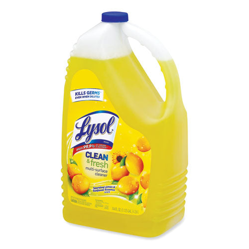 Clean And Fresh Multi-surface Cleaner, Sparkling Lemon And Sunflower Essence, 144 Oz Bottle, 4-carton