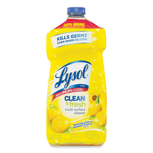 Clean And Fresh Multi-surface Cleaner, Sparkling Lemon And Sunflower Essence, 40 Oz Bottle, 9-carton