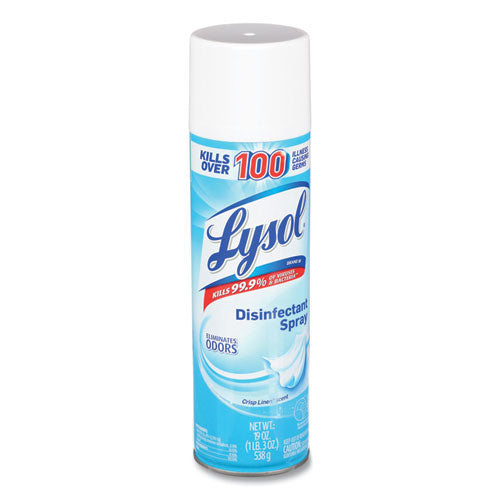 Disinfectant Spray, Crisp Linen Scent, 19 Oz Aerosol Spray