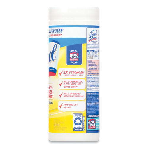 Disinfecting Wipes, 7 X 7.25, Lemon And Lime Blossom, 35 Wipes-canister, 12 Canisters-carton