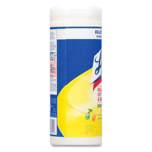 Disinfecting Wipes, 7 X 7.25, Lemon And Lime Blossom, 35 Wipes-canister