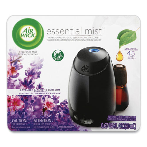 Essential Mist Starter Kit, Lavender And Almond Blossom, 0.67 Oz Bottle, 4-carton