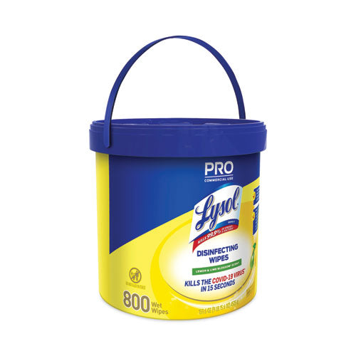 Professional Disinfecting Wipe Bucket, 6 X 8, Lemon And Lime Blossom, 800 Wipes-bucket, 2 Buckets-carton