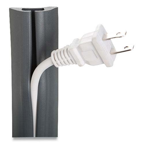 Compact Cord Protector And Concealer, 1.6" X 5 Ft, Gray