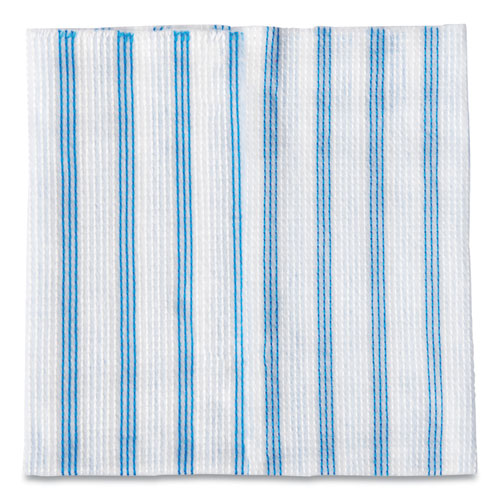 Disposable Microfiber Cleaning Cloths, Blue-white Stripes, 12 X 12, 600-pack
