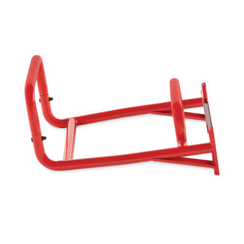 Tote Picking Cart Storage Bracket, For Use W-rubbermaid Commercial Tote Picking Cart, Tubular Steel, 18.5 X 21.7 X 13.9, Red