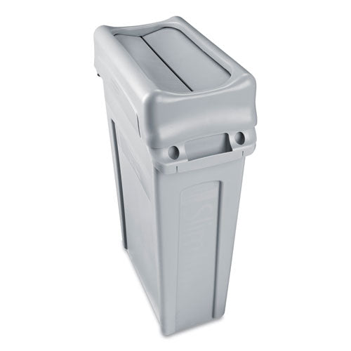 Swing Lid For Slim Jim Waste Container, Gray