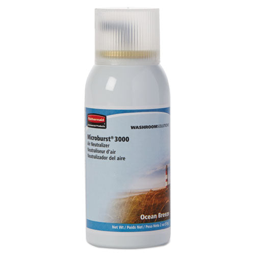 Microburst 3000 Refill, Ocean Breeze, 2 Oz Aerosol Spray, 12-carton