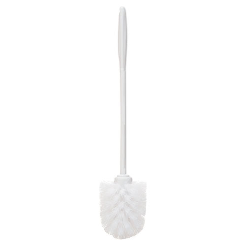 Toilet Bowl Brush, 15", White, Plastic, 24-carton