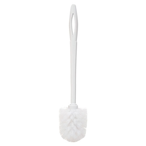 Toilet Bowl Brush, 15", White, Plastic