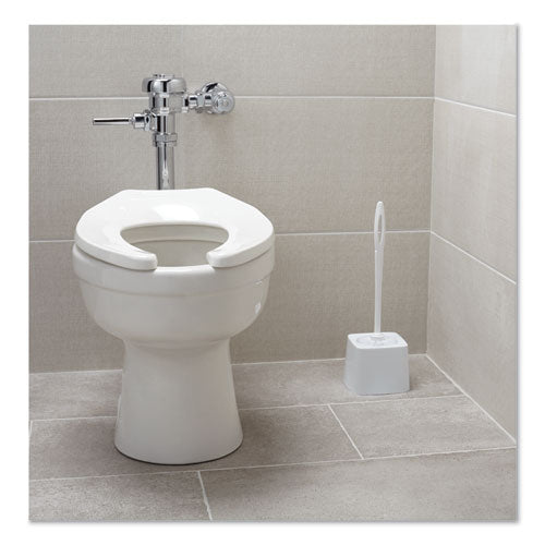 Holder For Toilet Bowl Brush, White Plastic