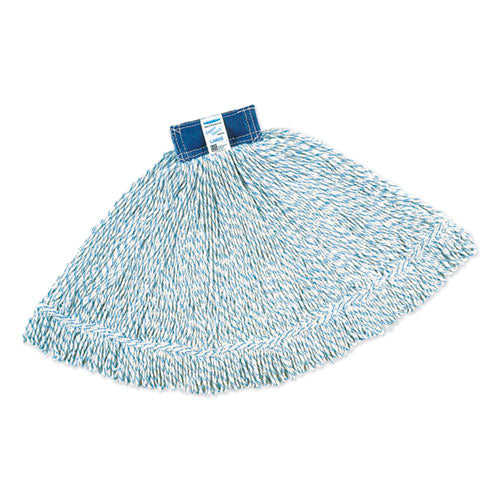 Super Stitch Finish Mops, Cotton-synthetic, White, Large, 1-in. Blue Headband