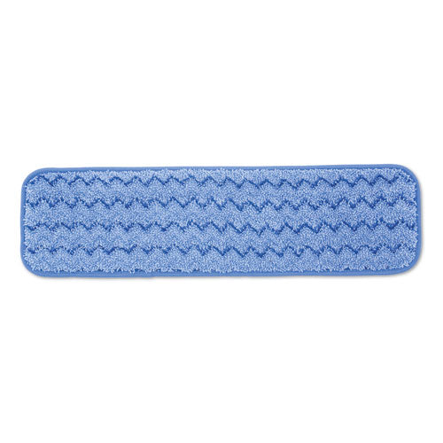 Microfiber Wet Room Pad, Split Nylon-polyester Blend, 18", Blue, 12-carton