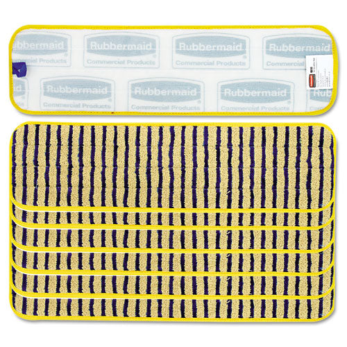 Microfiber Scrubber Pad, Vertical Polyprolene Stripes, 18", Yellow, 6-carton