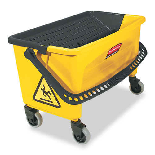 Hygen Press Wring Bucket For Microfiber Flat Mops, 43 Qt, Yellow