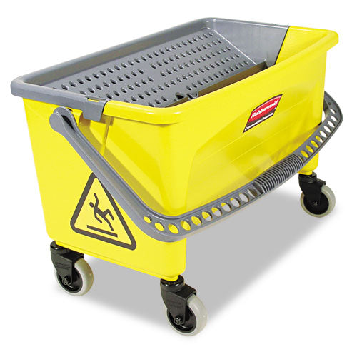 Hygen Press Wring Bucket For Microfiber Flat Mops, Yellow