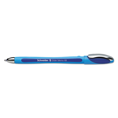 Slider Memo Xb Ballpoint Pen, Stick, Extra-bold 1.4 Mm, Blue Ink, Blue-light Blue Barrel, 10-box
