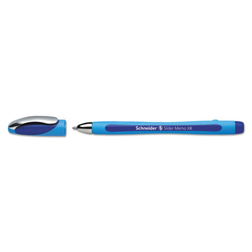 Slider Memo Xb Ballpoint Pen, Stick, Extra-bold 1.4 Mm, Blue Ink, Blue-light Blue Barrel, 10-box