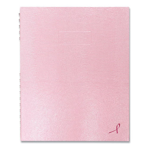 Notepro Notebook, Pink Ribbon, 1 Subject, College Rule, Pink Cover, 10.75 X 8.5, 200 Sheets