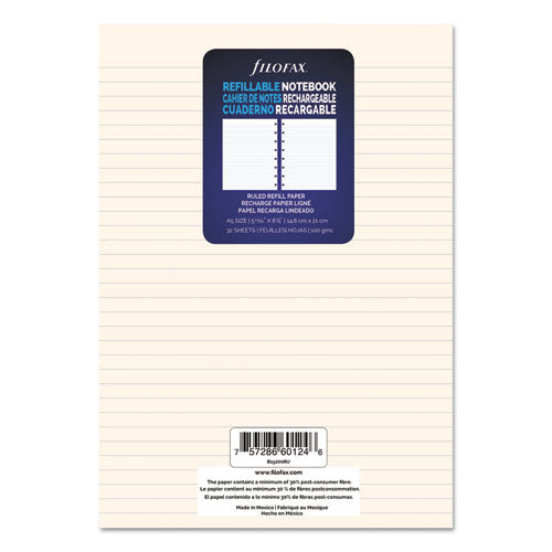 Notebook Refills, 8-hole, 8.25 X 5.81, Narrow Rule, 32-pack