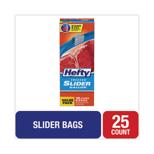 Slider Bags, 1 Gal, 2.5 Mil, 10.56" X 11", Clear, 225-carton