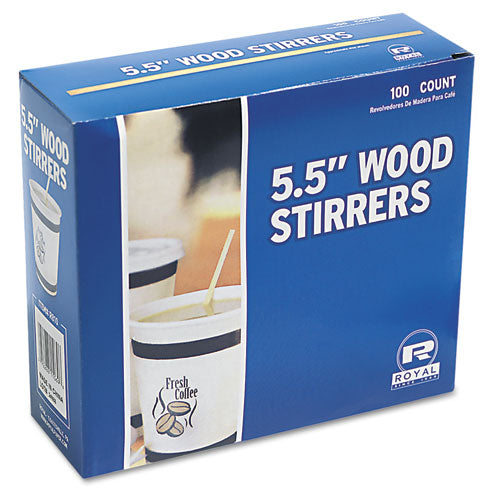 Wood Coffee Stirrers, 5 1-2" Long, Woodgrain, 10000 Stirrers-carton