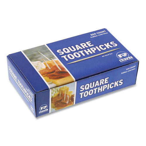 Square Wood Toothpicks, 2.75", Natural, 800-box, 24 Boxes-carton