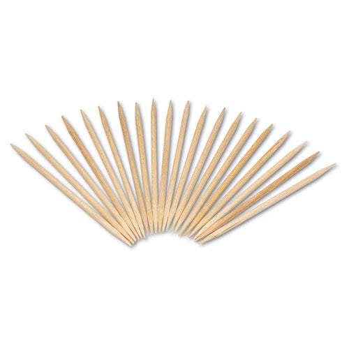 Round Wood Toothpicks, 2 1-2", Natural, 24 Inner Boxes Of 800, 5 Boxes-carton, 96,000 Toothpicks-carton