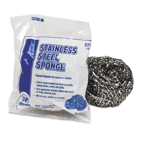 Regular Stainless Steel Sponge, Polybagged, 1.50 Oz, 12 Pk, 144-ct