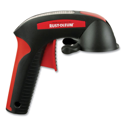 Comfort Grip Universal Spray Paint Gun, For Standard Spray Paint Cans, Pistol Grip, Black-red