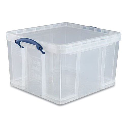 Snap-lid Storage Bin, 11.09 Gal, 17.31" X 20.5" X 12.25", Clear-blue