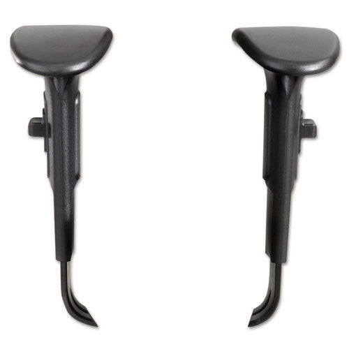 Adjustable T-pad Arms For Alday And Vue Series Task Chairs, 3.5w X 10.5d X 14h, Black, 1 Pair