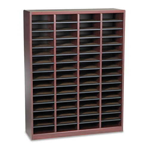 Wood-fiberboard E-z Stor Sorter, 60 Slots, 40x11 3-4x52 1-4, Mahogany, 2 Boxes