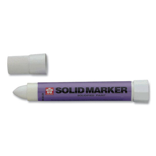 Solid Paint Marker, Bullet Tip, White, Dozen