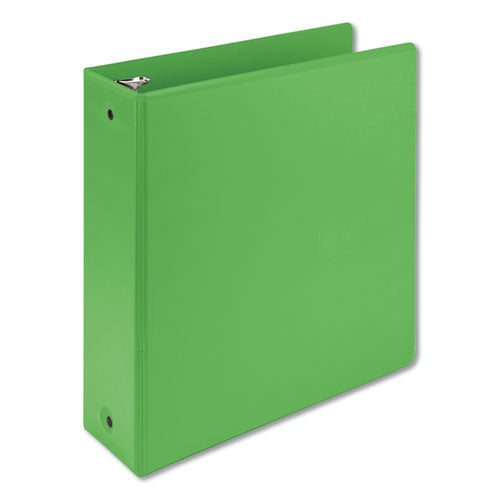 Earth's Choice Biobased Economy Round Ring View Binders, 3 Rings, 3" Capacity, 11 X 8.5, Lime