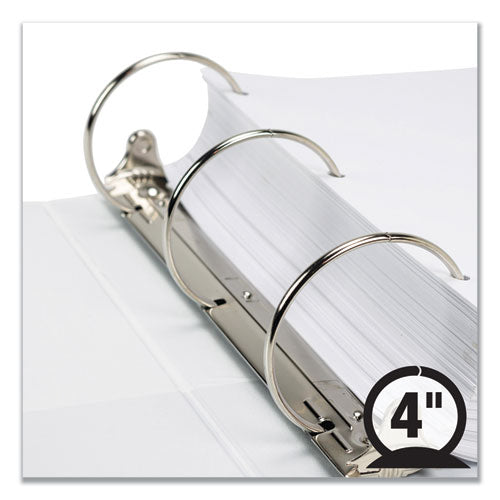 Earth's Choice Biobased Economy Round Ring View Binders, 3 Rings, 4" Capacity, 11 X 8.5, White