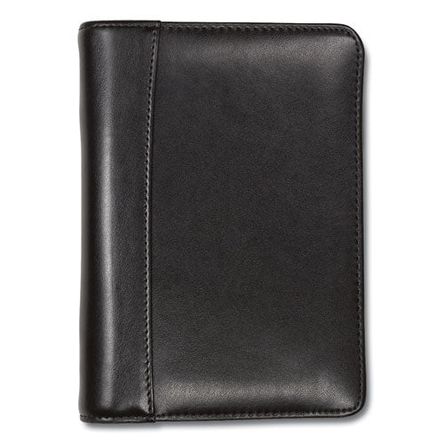 Regal Leather Business Card Binder, Holds 120 2 X 3.5 Cards, 5.75 X 7.75, Black