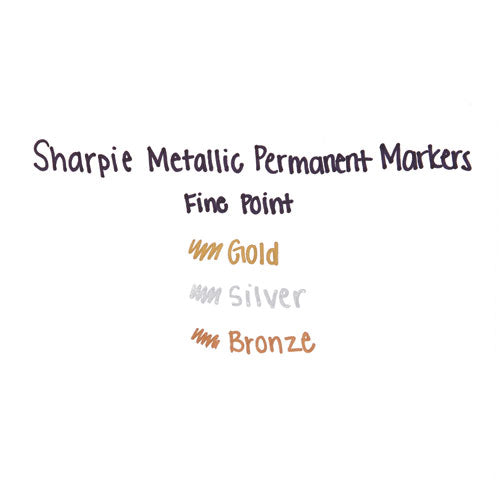 Sharpie Metallic Fine Point Permanent Markers, Bullet Tip, Silver
