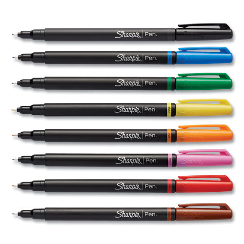 Art Pen W-hard Case Porous Point Pen, Stick, Fine 0.4 Mm, Assorted Ink And Barrel Colors, 8-pack