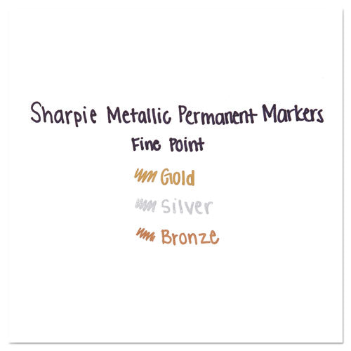 Metallic Fine Point Permanent Marker Value Pack, Fine Bullet Tip, Metallic Silver, 36-pack