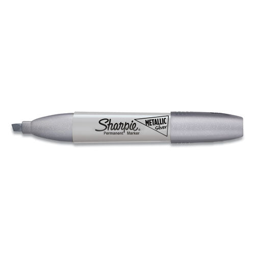 Metallic Chisel Tip Permanent Marker, Medium Chisel Tip, Silver, Dozen —  Sapphire Purchasing