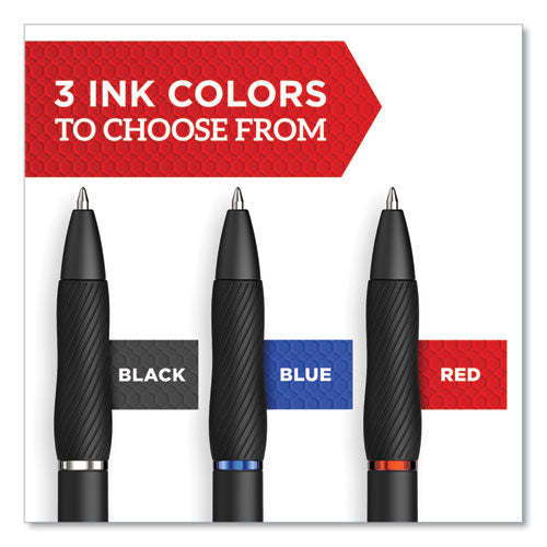 S-gel High-performance Gel Pen, Retractable, Medium 0.7 Mm, Black Ink, Black Barrel, Dozen