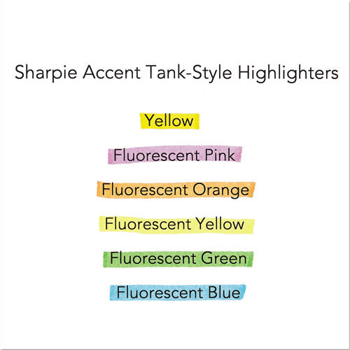 Tank Style Highlighters, Orange Ink, Chisel Tip, Orange Barrel, Dozen