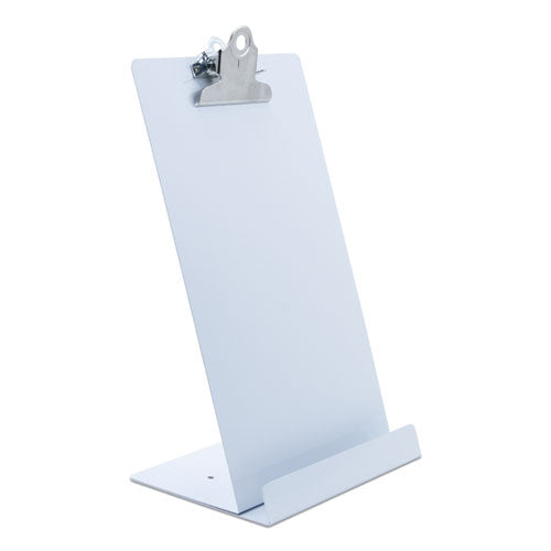 Free Standing Clipboard And Tablet Stand, 1" Clip Capacity, Memo Size: Holds 6 X 9 Sheets, White
