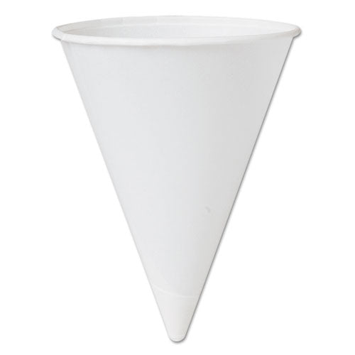 Bare Treated Paper Cone Water Cups, 4.25 Oz, White, 200-bag, 25 Bags-carton