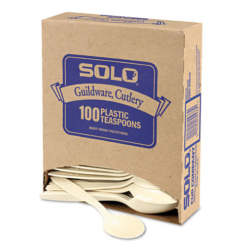Sweetheart Guildware Polystyrene Teaspoons, Champagne, 100-box, 10 Boxes-carton