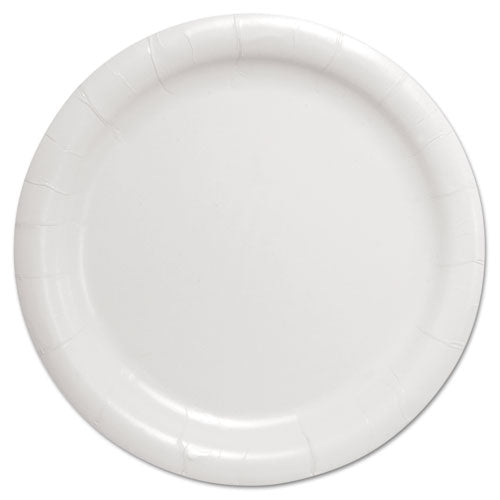 Bare Eco-forward Clay-coated Paper Dinnerware, Plate, 9" Dia, White, 500-carton