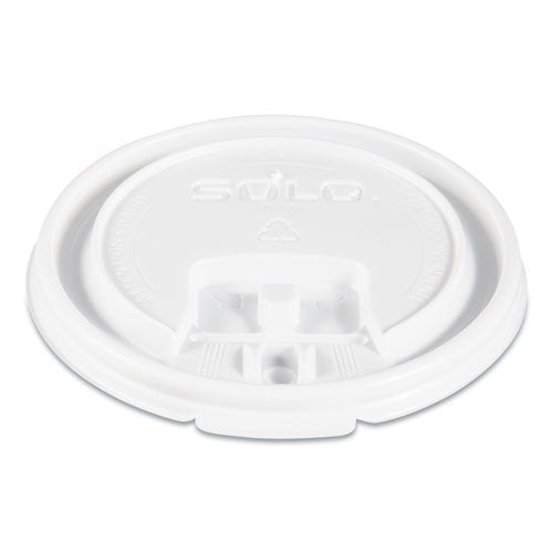 Lift Back And Lock Tab Cup Lids, Fits 8 Oz Cups, White, 100-sleeve, 10 Sleeves-carton